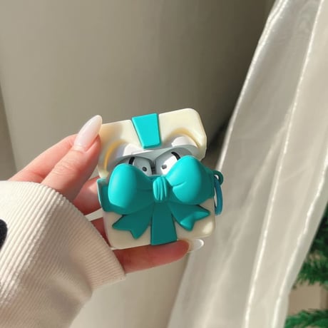 CUTECASE リボンギフトボックス AirPodsPro3ケース 可愛い Airpods4/3ケース AirpodsPro2/Pro1カバー ギフトにおすすめ CM5909