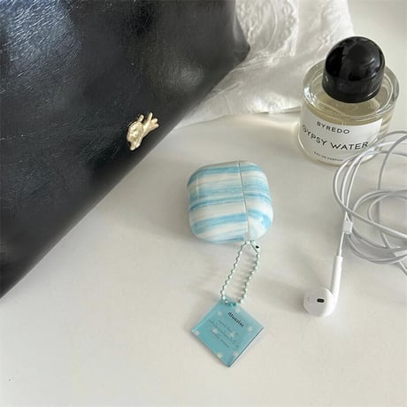 CUTECASEストライプ柄 Airpods4ケース シック Airpods3/Pro2ケース airpodspro2カバー リング/キーチェーン ギフトにおすすめCM5500