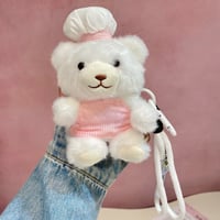 CUTECASEコック熊さんぬいぐるみ Airpods Pro3ケース ふもふも Airpods 4/3カバーケース AirpodsPro2/1 かわいい ギフトにおすすめ CM6491