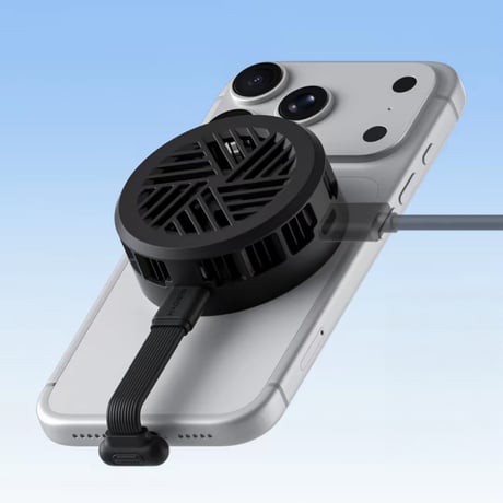 CUTECASE スマホクーラー 急速冷却 5000RPMファン 3風速 静粛設計 スリム＆コンパクト ラジエーター マグネット装着 タブレット ゲーム ライブ配信CKH10