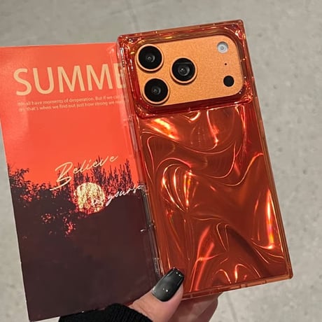 CUTECASE スクエア iPhone17ProMax/17Proケース 高級感光る iPhone16Pro/15Promaxカバー お洒落 存在感抜群 CM5925