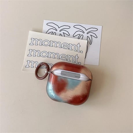 CUTECASE暈し染めカラー Airpods4ケース シック AirpodsPro2ケース airpods3/2カバー かわいい リング付 おしゃれ CM5332