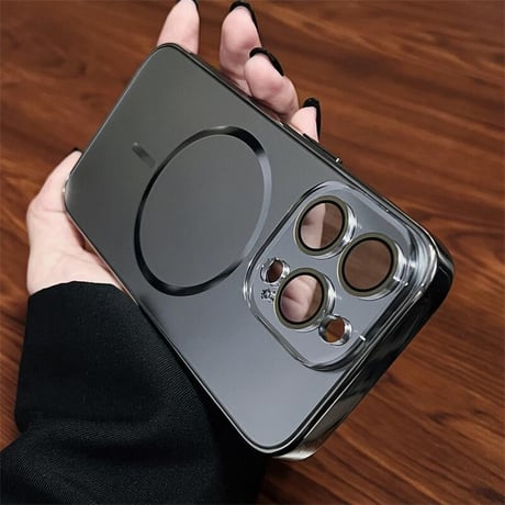 CUTECASE強力マグネット iPhone16pro/16promaxケース ワイヤレス充電 耐衝撃iPhone15pro/14/13カバー カメラ保護 艶感 耐久性 CM5340