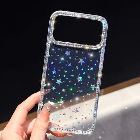 CUTECASEキラキラ光る iPhone17/17Proケース ジュエリライン iPhone16/15PromaX/14カバー 透明黄ばまない 美しい輝く CM5839
