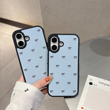 CUTECASEリボン柄 iPhone16Pro/16ケース 韓国風 iPhone15pro/14/13/12ケース 可愛すぎ 女子力アップ CM4842