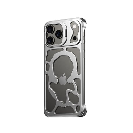 CUTECASE 磁気磁気充電，軽量でかさばらない iPhone17Proケース幸運の雲のデザイン空洞化急速な熱放散iPhone17Promaxコズミックオレンジケース