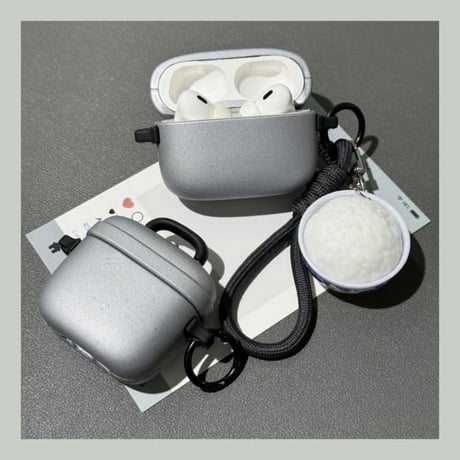 CUTECASE 圧力鍋 Airpods Pro3ケース ご飯キーホルダー付 Airpods4カバー pro2ケース 可愛い ストラップ付 ギフトにおすすめCM6049