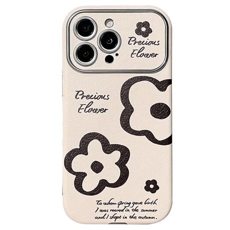 CUTECASE大人可愛い iPhone16/16Proケース 花柄 iPhone15/14Pro/13/12ケース 韓国風 指紋防止 CM4654