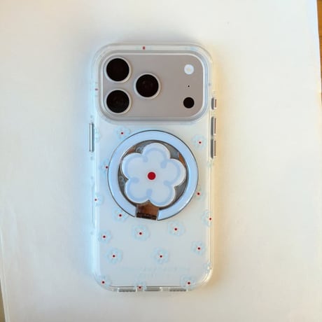 CUTECASE 花リング iPhone17Pro/17ケース MagSafe対応 iPhone17ProMax/16Pro/15カバー 多機能便利 かわいいCM6208
