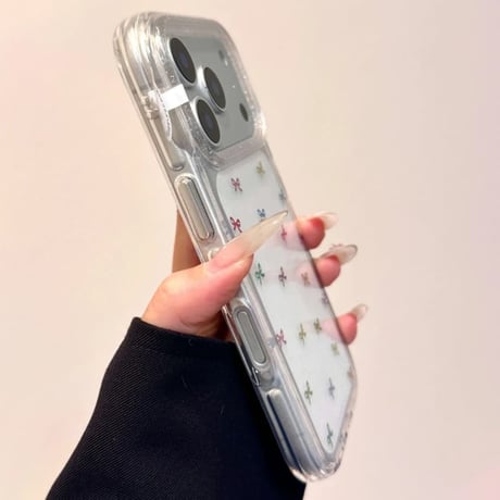 CUTECASEキラキラリボン iPhone17Pro/17ケース ラメ入り iPhone17ProMax/16Proクリアケース ガールズに人気 可愛すぎCM5774