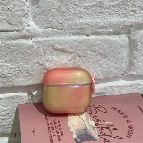 CUTECASE暈し染めピンク Airpods4ケース シック 女子力高い AirpodsPro2ケース airpods3/2カバー かわいい リング付き 人気CM5356