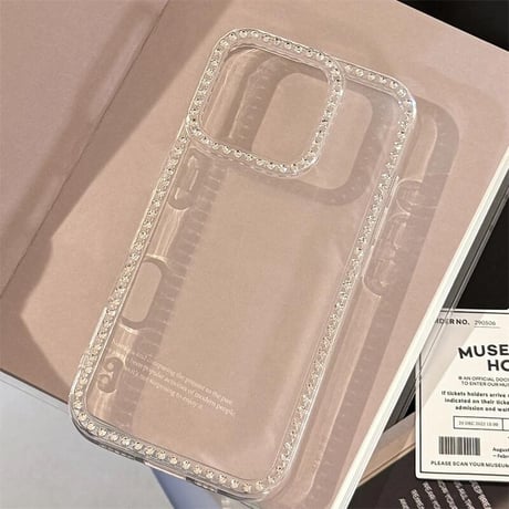 CUTECASEジュエリーライン iPhone16pro/17ケース 高透明 iPhone15pro/14plus/13カバー シンプル 高級感 飽きない CM5498
