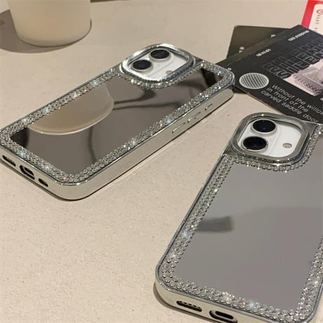 CUTECASEジュエリーミラー iPhone16pro/16カバー おしゃれ iPhone15promax/14pro/13ケース 頑丈 上品 可愛い CM5158