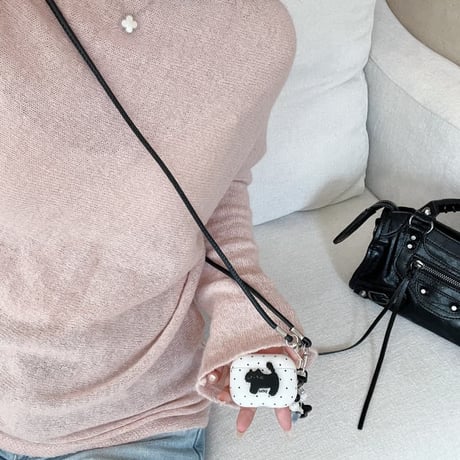 CUTECASE 可愛い猫ちゃん AirpodsPro3ケース キーホルダー/ショルダーストラップ エアポッズ4/3 AirpodsPro2/Proカバー ギフトにおすすめ CM5719