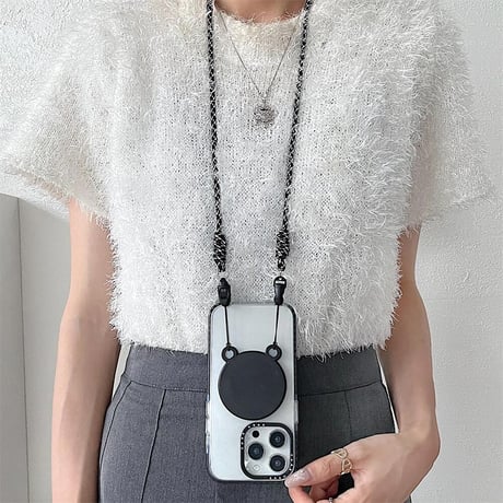 CUTECASE Magsafe対応 ショルダーストラップ シンプル風 かわいい ギフトにおすすめ 人気 多機能 CM4434