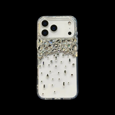 CUTECASE ダイヤデコiPhone17Promaxケース キラキラ感 高透明 iPhone17Pro/16Pro/15カバー 存在感抜群 きれい CM5898