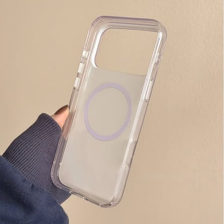 CUTECASEミラー付花グリップ iPhone17pro/17ケース MagSafe対応 iPhone16/15promax/14ケース レザーストラップ ラベンダーに合うCM6097