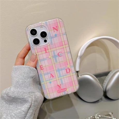 CUTECASE ボタングリップ付 iPhone16/16proケース スタンド機能 アイフォン14/13pro/12ケース ピンク 可愛いCM4575