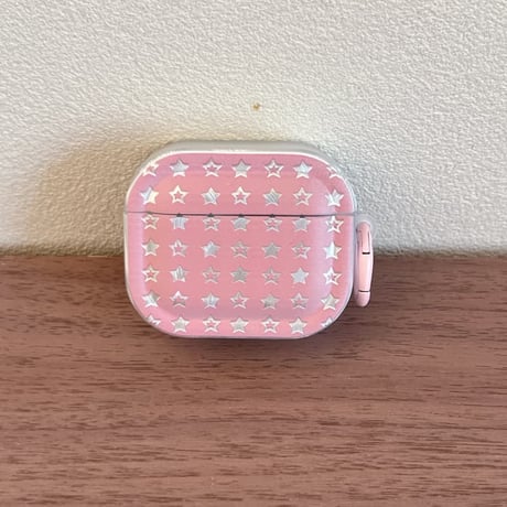 CUTECASE 星柄 Airpods Pro3ケース シェル柄 Airpods 4/3カバーケース AirpodsPro2/1 ピンクカラー リング付き シックCM6237