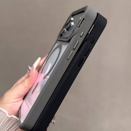 CUTECASE 高機能高品質 iPhone17pro/17promaxケース MagSafeリングスタンド iPhone16/15/14シリーズカバー 耐衝撃 レンズカバー付CM5948