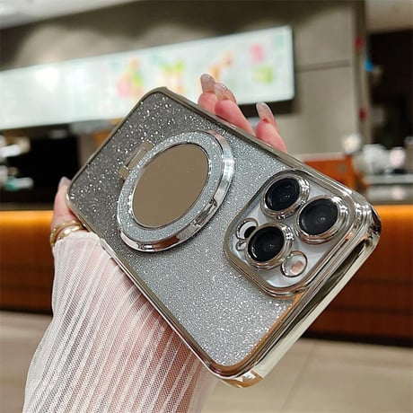 CUTECASE 鏡付Magsafeリング iPhone16/16promaxケース コスパ最強 スタンド iPhone15pro/14/13カバー お買い得 CM4168