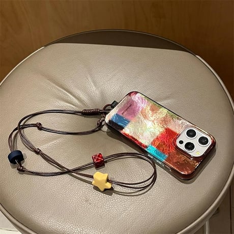 CUTECASEオシャレ iPhone16/16Proケース ショルダーストラップ アイフォン15プロ/14/13proカバー シック 便利 丈夫 CM4741