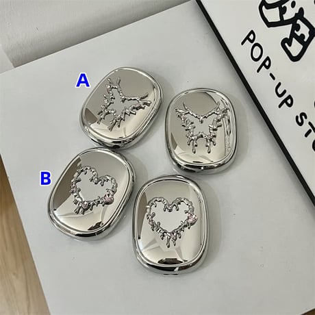 CUTECASE ミラー付 AirPodsMaxケース 艶感メッキ エアーポッズ マックス専用カバー おしゃれ 可愛い 今流行るCM5138