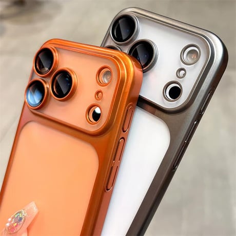 CUTECASE指紋防止 iPhone17ProMaxケース頑丈レンズカバー付 iPhone17Proケース 薄型軽量 iPhone17 肌にやさしい フロストバックパネルデザインCM5690