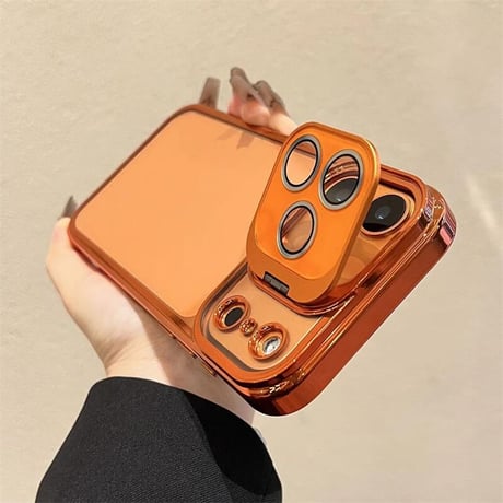 CUTECASE スタンド機能カメラカバー iPhone17ProMax/17ケース 高透明メタル iPhone17pro/16promaxカバー 黄ばまない シンプル CM5699