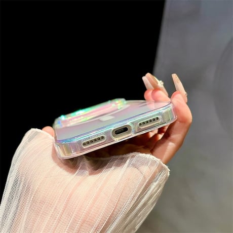 CUTECASEキラキラ iPhone17Pro/17Airケース MagSafe充電 クリア iPhone16ProMax/15Proカバー オシャレ 黄ばまない 丈夫CM5519