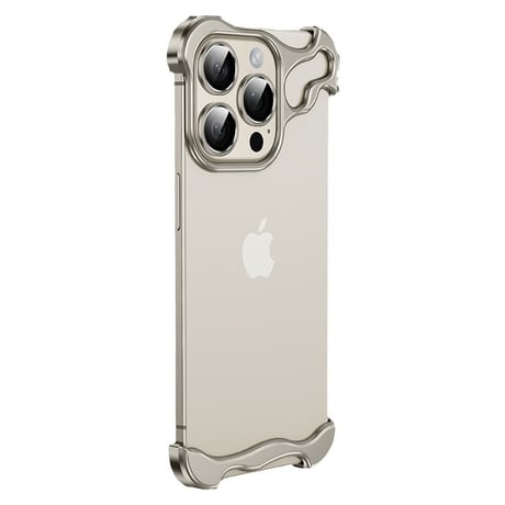 CUTECASEiPhone15 promax 携帯電話ケース iPhone 14フレームレスに適した特別な形状の金属コーナー保護パッドにはレンズフィルムが付属しています