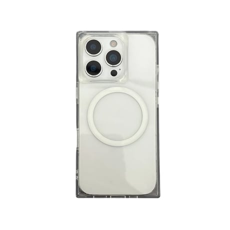 CUTECASE スクエア iPhone17Pro/17ケース MagSafe対応 ツヤ感 iPhone17Promax/16Pro/15ケース 高透明感 黄ばまないCM6154