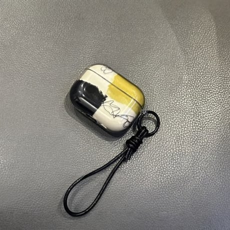 CUTECASE カラーブロッキング AirPodsPro3ケース 上品 シック Airpods4/3ケース AirpodsPro2/Pro1カバー ストラップ付 可愛いCM5961