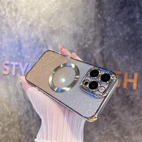 CUTECASE キラキラ iPhone17Pro/17ケース Magsafe充電 iPhone17Air/ProMaxケース ラメインナーシート付 CM5675