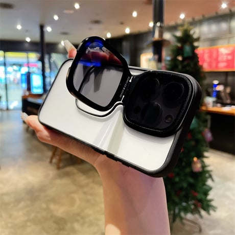 CUTECASEサングラス形ともかくスタンドiPhone15Pro電話ケース C5067