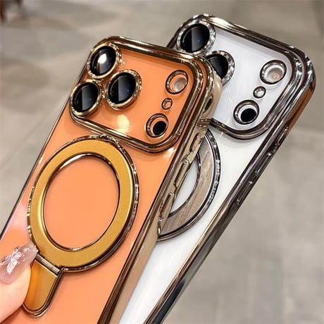 CUTECASE MagSafeリングスタンド iPhone17Pro/17ProMaxケース 強力ガラスレンズカバー iPhone17/17Airケース 大人気 CM5682