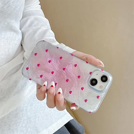 CUTECASE グラデーションカラー iPhone15/16ケース ハート柄 おしゃれ iPhone14pro/13/12proカバー トレンド CM4591