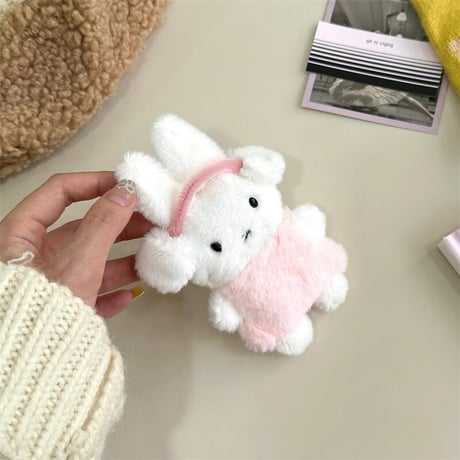 CUTECASE ふもふも兎ぬいぐるみ Airpods 4ケース エアーポッズ3/2 かわいい AirpodsPro2/1カバー ギフトに最適CM4749