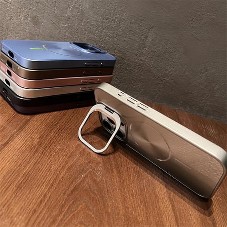 CUTECASEスタンド付 Magsafe充電 iPhone16/16proケース キラキラ光る iPhone15promax/14/13カバー 高級感多機能便利CM5480