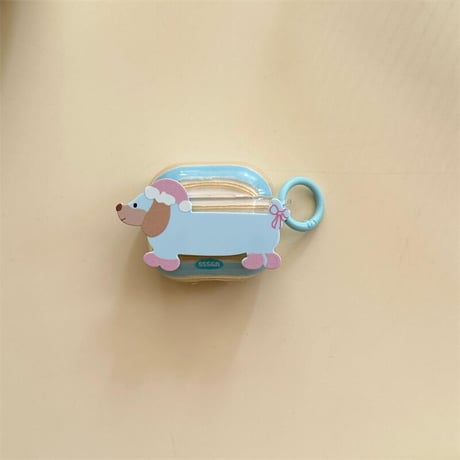 CUTECASE淡色系 Airpods 4ケース ボタン/犬ちゃん Airpods3/Pro2ケース airpodsproカバー 縞模様 可愛い 女子力高い CM5458