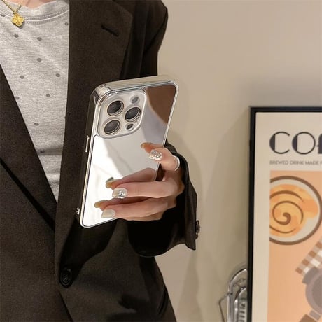 CUTECASEメイク鏡付 iPhone16Pro/16Plusケース レンズ保護 iPhone15Promax/14/13カバー 丈夫 高級感たっぷりCM4855