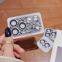 CUTECASE豪華ダイヤ カメラ保護カバー レンズフィルム iPhon17ProMax/17Pro/17/Air キラキラ 頑丈 ハンドメイド おしゃれ CM5708
