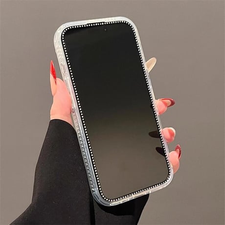 CUTECASEおしゃれ アイフォン16/16proケース ジュエリーリボンミラー 蝶 iPhone15pro/14/13proカバー シェル風 キラキラハートストラップ CM5455