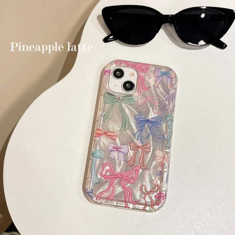 CUTECASEリボン柄 iPhone15/15promaxケース キラキラ iPhone14/13pro/12ケース かわいい 女子力UP CM4061