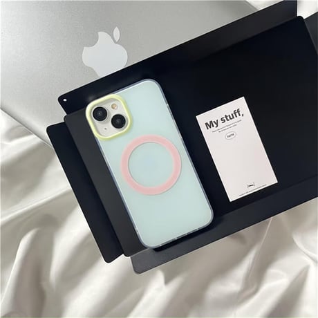 CUTECASE ストラップ付 アイフォン15プロ/15カバー Magsafe対応 iPhone14/13pro/12ケース 女子力高い 便利CM4451