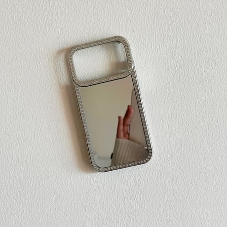 CUTECASE ジュエリーラインミラー iPhone17Pro/17ケース お洒落 iPhone17Promax/16Pro/15カバー メッキ 頑丈 メイク直し鏡 CM5938
