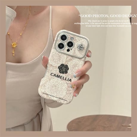 CUTECASE ストラップ付 iPhone17Pro/17ケース 花柄 iPhone16pro/17promaxカバー キラキラ オシャレ 大人可愛い CM5669