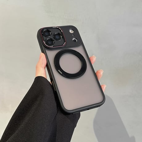 CUTECASE 高品質指紋防止 iPhone17ProMax/17Proケース MagSafeリングスタンド iPhone17P/Air/16ProMaxケース カメラカバー付 耐衝撃CM5949