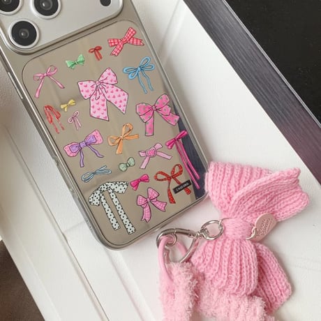 CUTECASE iPhone17Pro/17ケース ボタンミラー ふもふもストラップ iPhone17ProMax/16Proケース 秋冬ファッション 可愛すぎCM5759