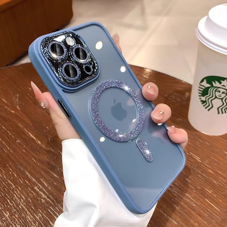 CUTECASEキラキラカメラカバー iPhone15/15proケース MagSafe お洒落iphone14/13/12proケース 女子力アップ 黄ばまないクリアケースCM3756